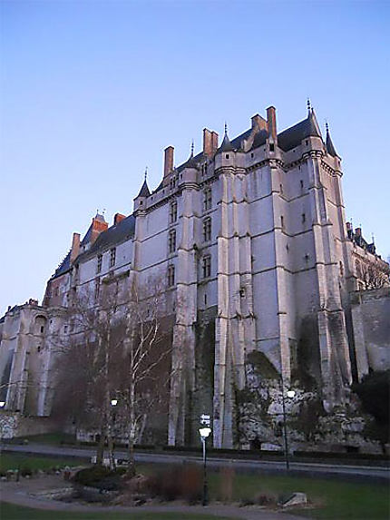 Château de Châteaudun depuis les rives du Loir