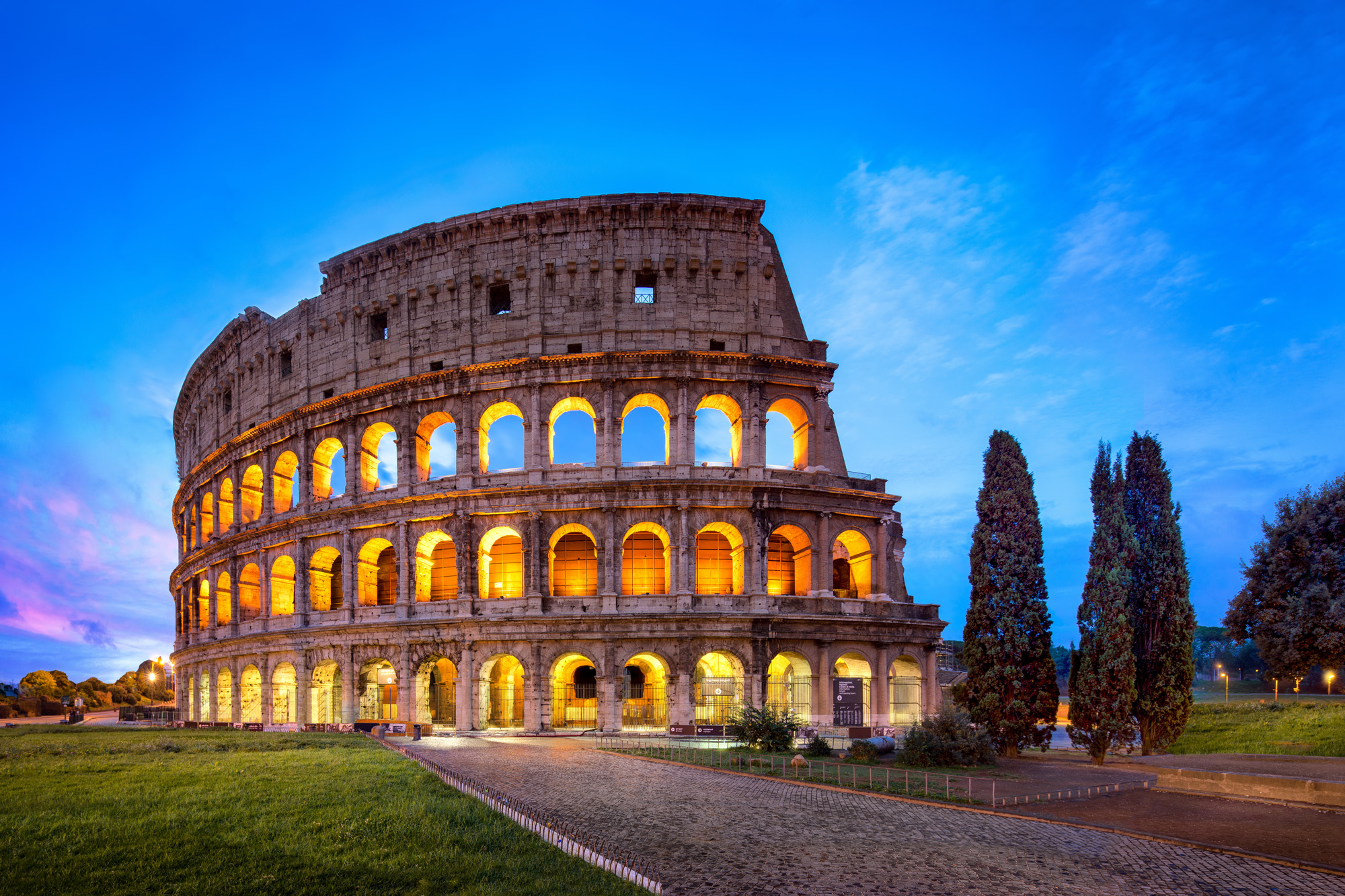 Les Sept Nouvelles Merveilles Du Monde Le Colisée Rome Italie 