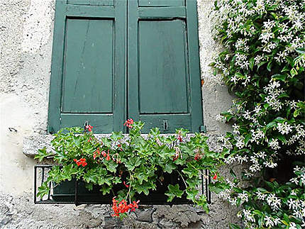 Façade de maison à Fagetto Lario