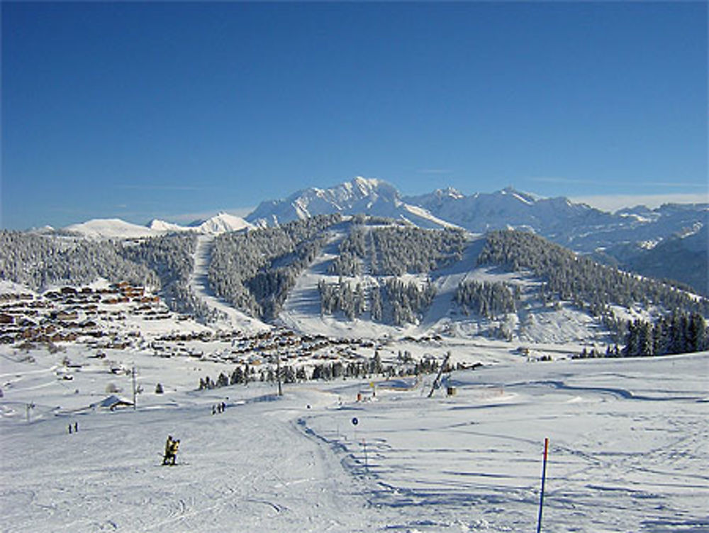 Les Saisies et le Mont Blanc