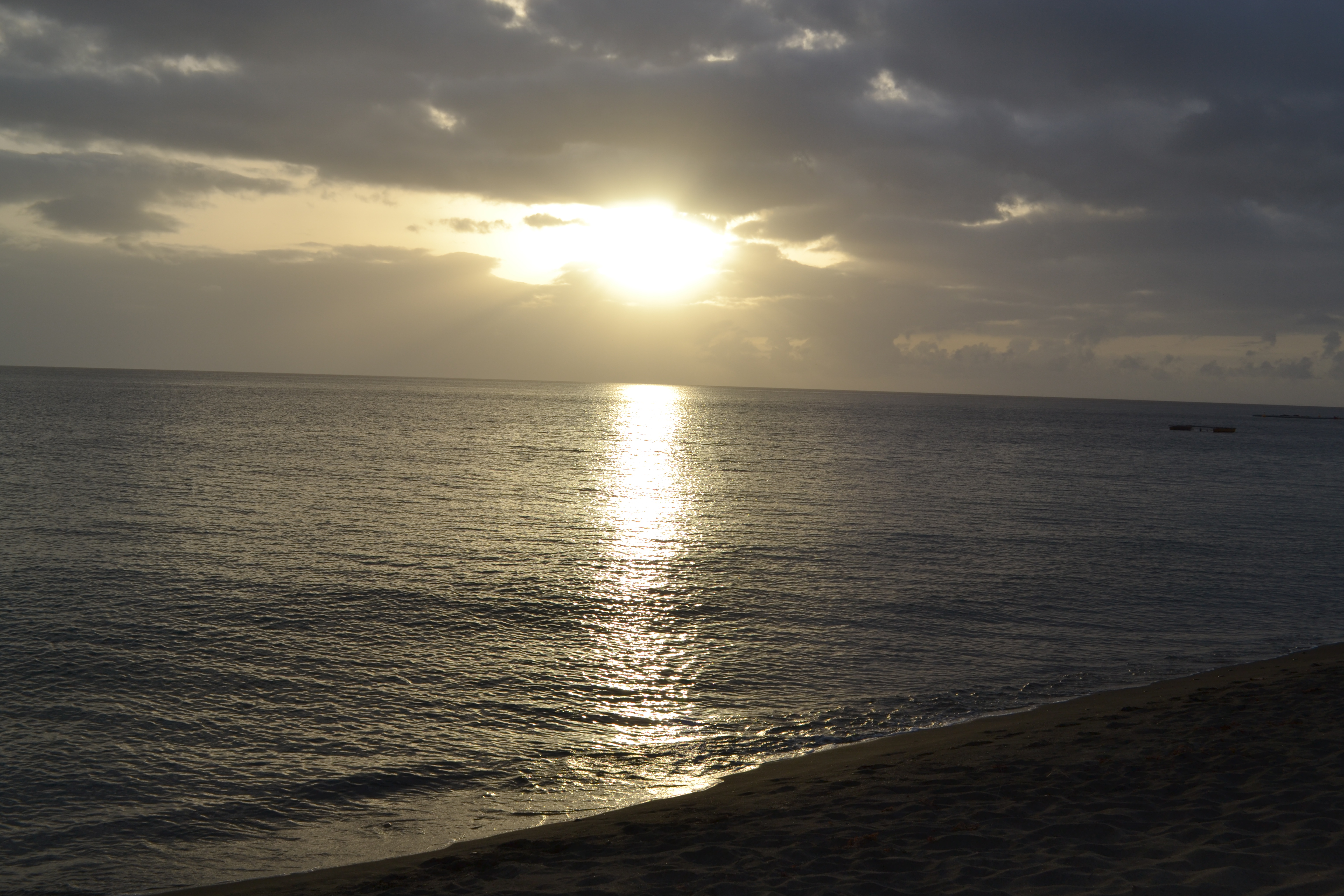 Coucher de soleil au Carbet