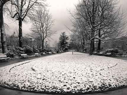 Square du vert galant en hiver