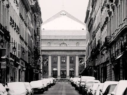 Rue de l'Odéon en hiver