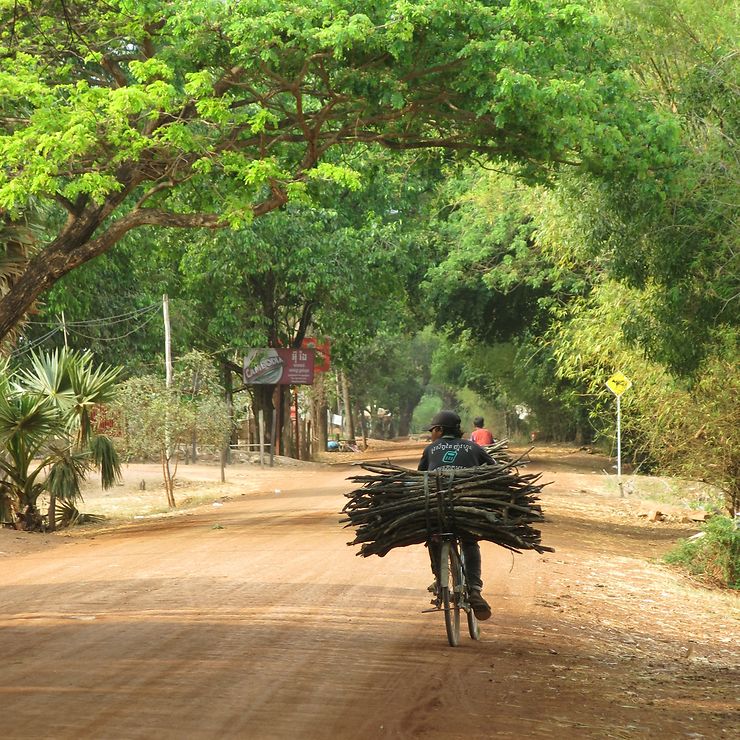 Vélo à Siem Reap, Cambodge