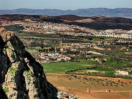 Vue d'en haut sur les ruines de Mansourah Vue d'en haut sur les ruines de Mansourah