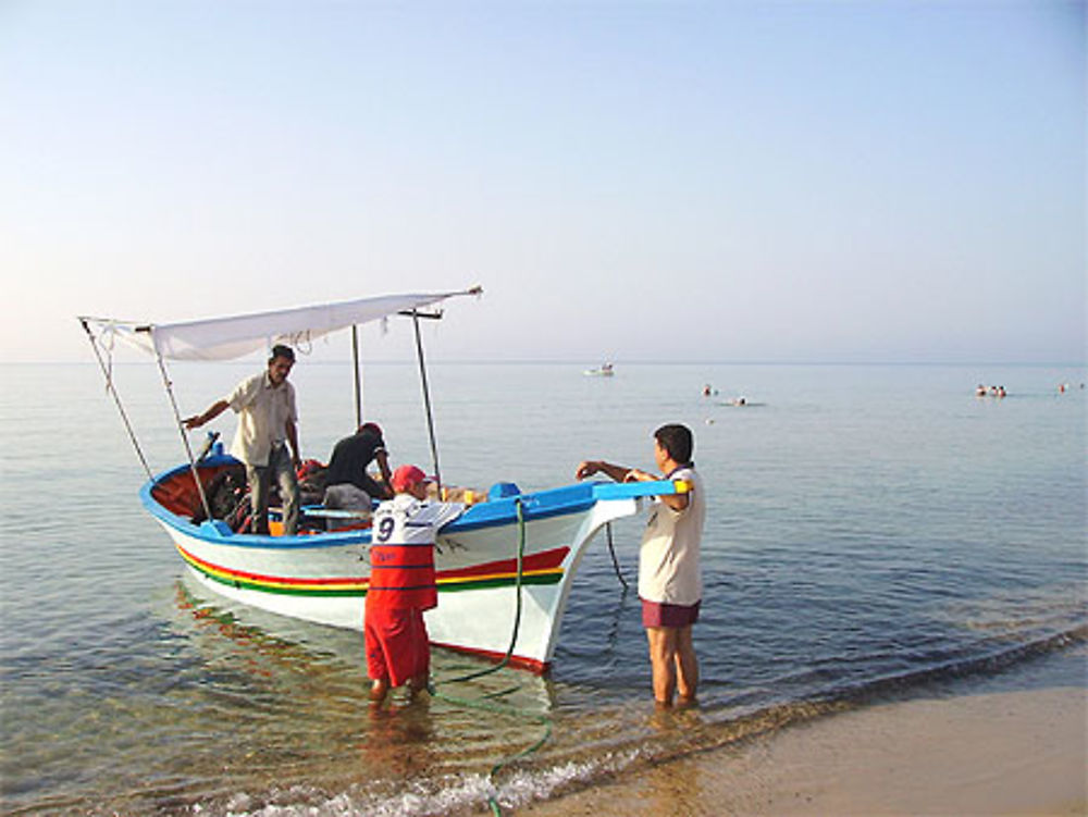 Retour de pêche à  Hammamet