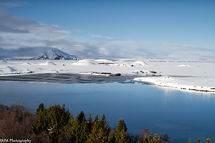 Lac Mývatn en hiver
