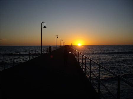 Couché de soleil - Ponton de la Plage d'Adélaïde Couché de soleil - Ponton de la Plage d'Adélaïde