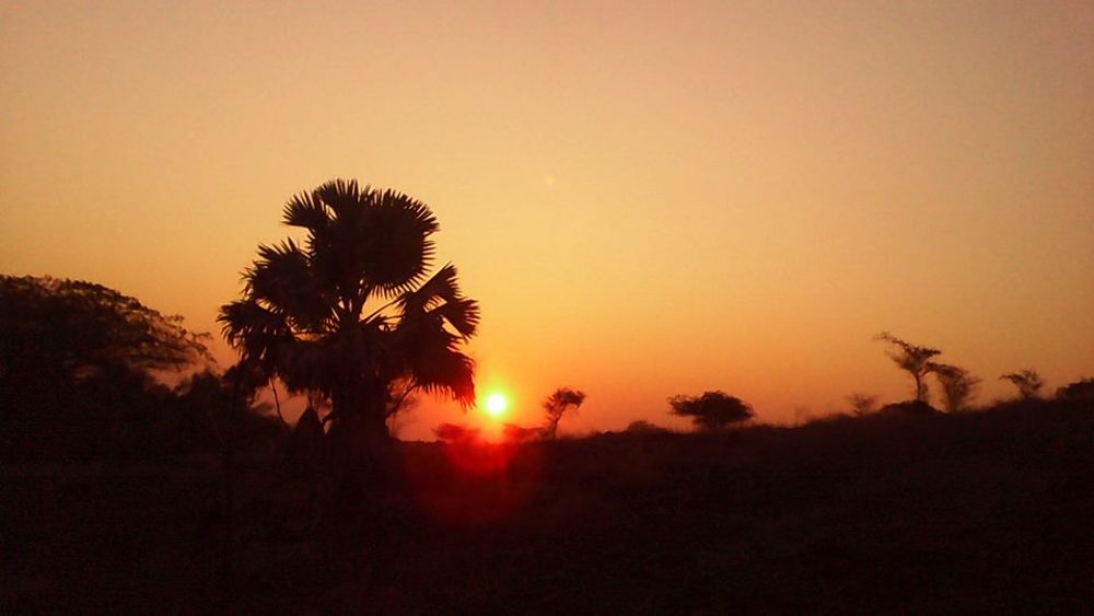 Coucher de soleil près de la grotte d'Anjohibe