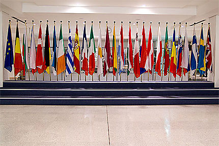 Bruxelles - Parlement Européen - Les 28 drapeaux