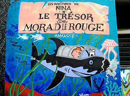 Tintin à Paris Art street 