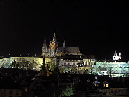 Vue de nuit sur le château