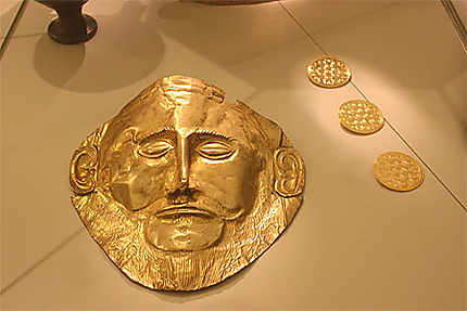Copie du masque d'Agamemnon - Musée de Mycènes