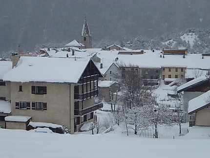 Village d'Aussois sous la neige