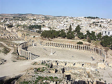 Le forum ovale de Jerash