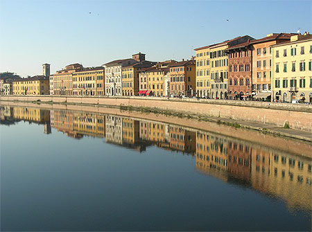 Les bords de l'Arno à Pise