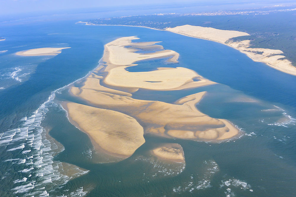 Le bassin d'Arcachon, vu depuis un ULM