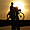 Cycliste sur le pont U Bein