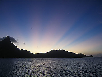 Coucher de soleil à Bora-Bora