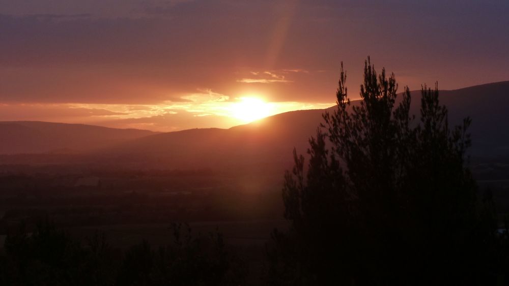 Coucher de soleil sur le Luberon