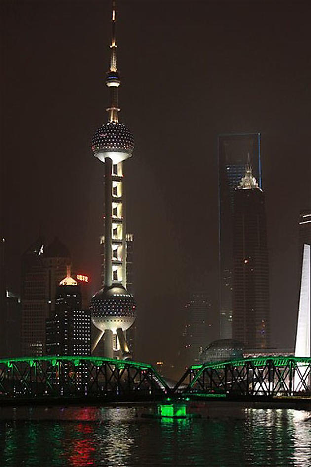Rivière De Suzhou Nuit Pudong Shanghai 8875