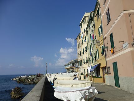 Bateaux sous bâches à Gênes