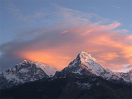 Lever de soleil sur les Annapurnas