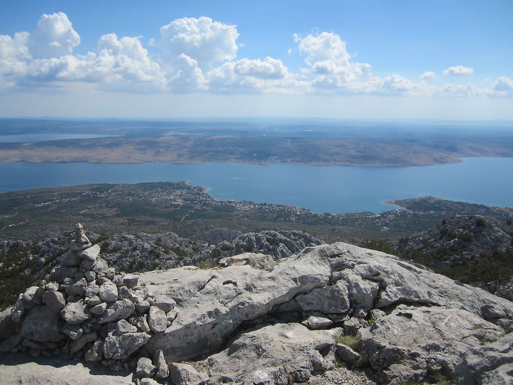 Vue sur Starigrad Paklenica depuis l'Anića Kuk