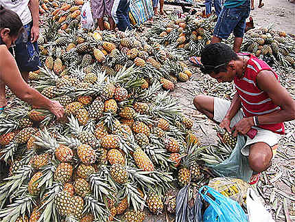 Ananas au marché de Rio Tinto