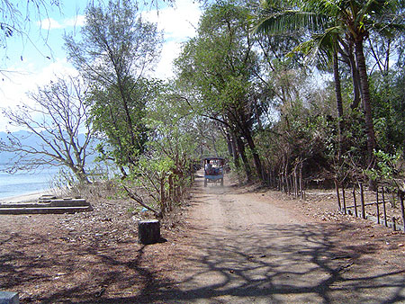 L'unique moyen de transport sur Gili Meno 