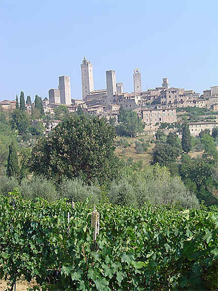 Vue sur San Gimignano