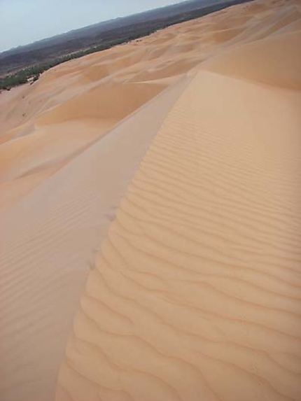 Le jour se lève sur la dune d'Azouega