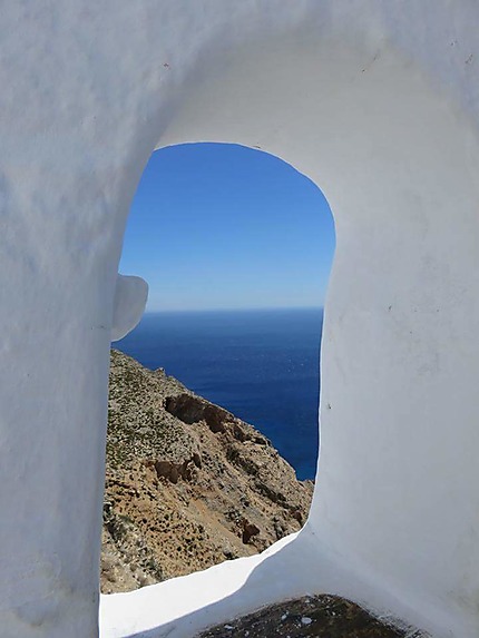 Vue du monastère Amorgos