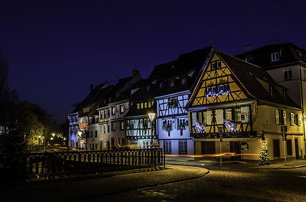 Nuit tombante sur Colmar
