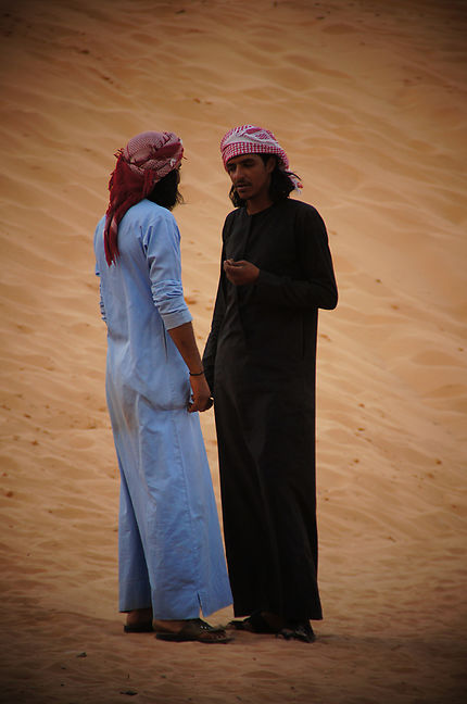 Conversation à Wadi Rum, Jordanie