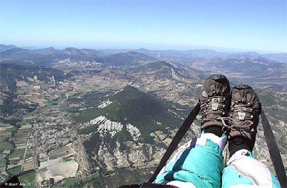 Vallée de Sederon, vue en Parapente