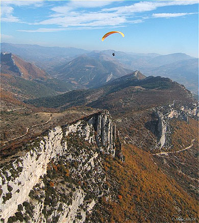 Crête de Beauvoisin vue en Parapente Crête de Beauvoisin vue en Parapente