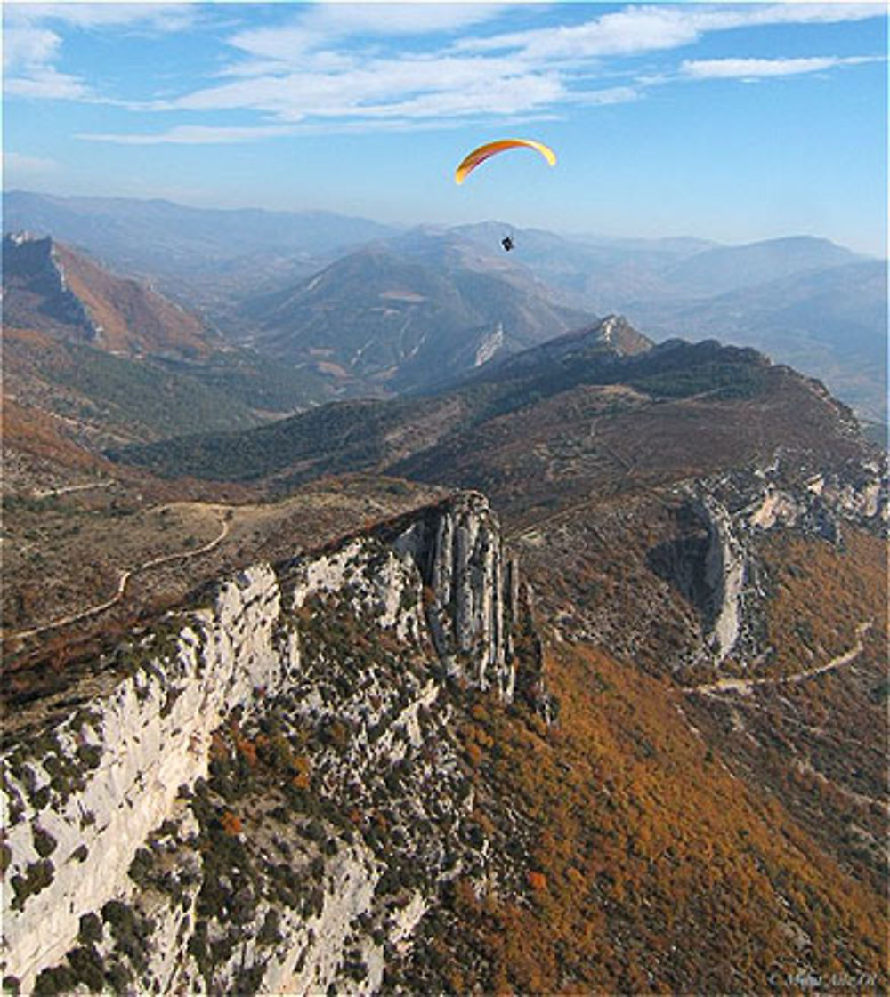 Crête de Beauvoisin vue en Parapente