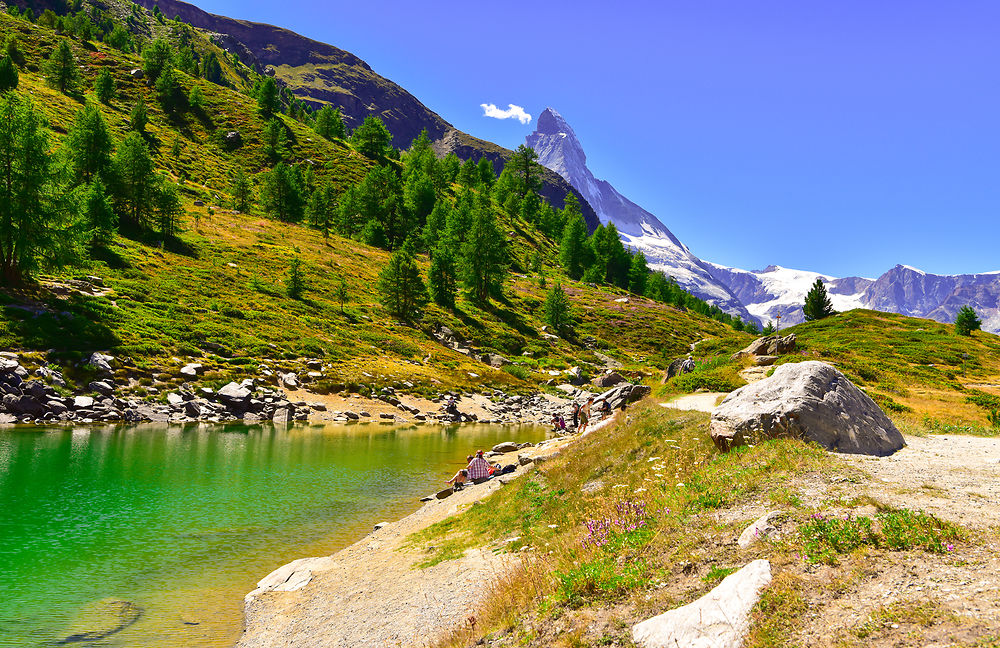 Le lac Vert et le Cervin