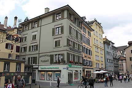 Quartier animé de Zurich