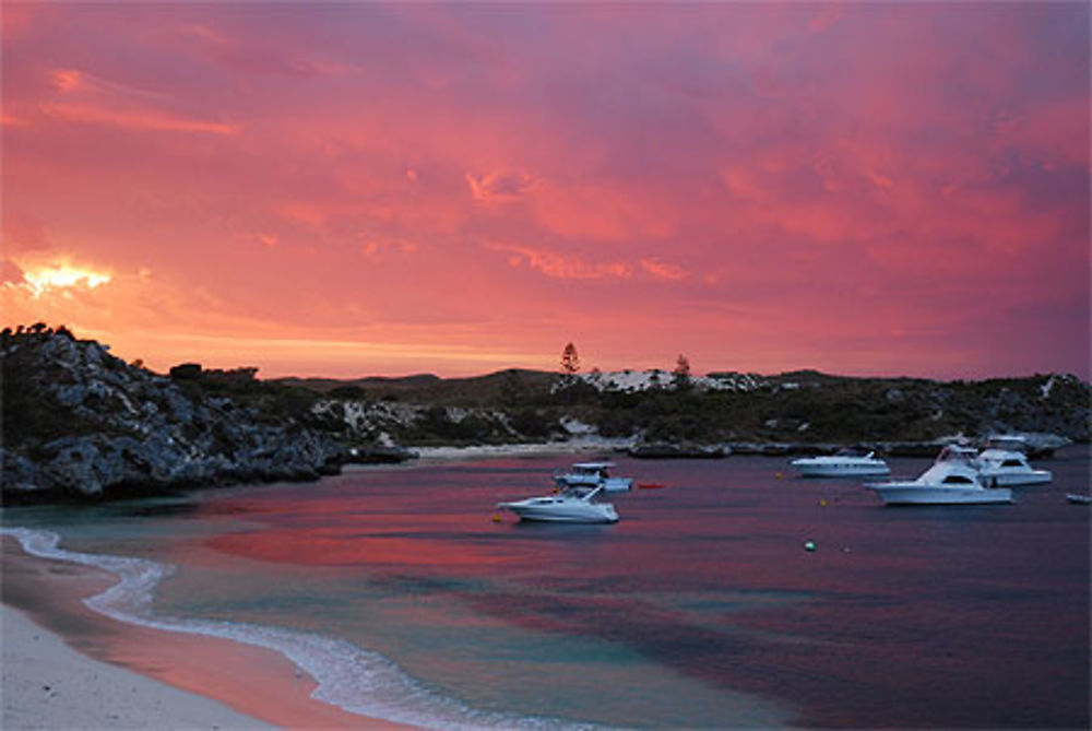 Coucher de soleil sur Geordie Bay