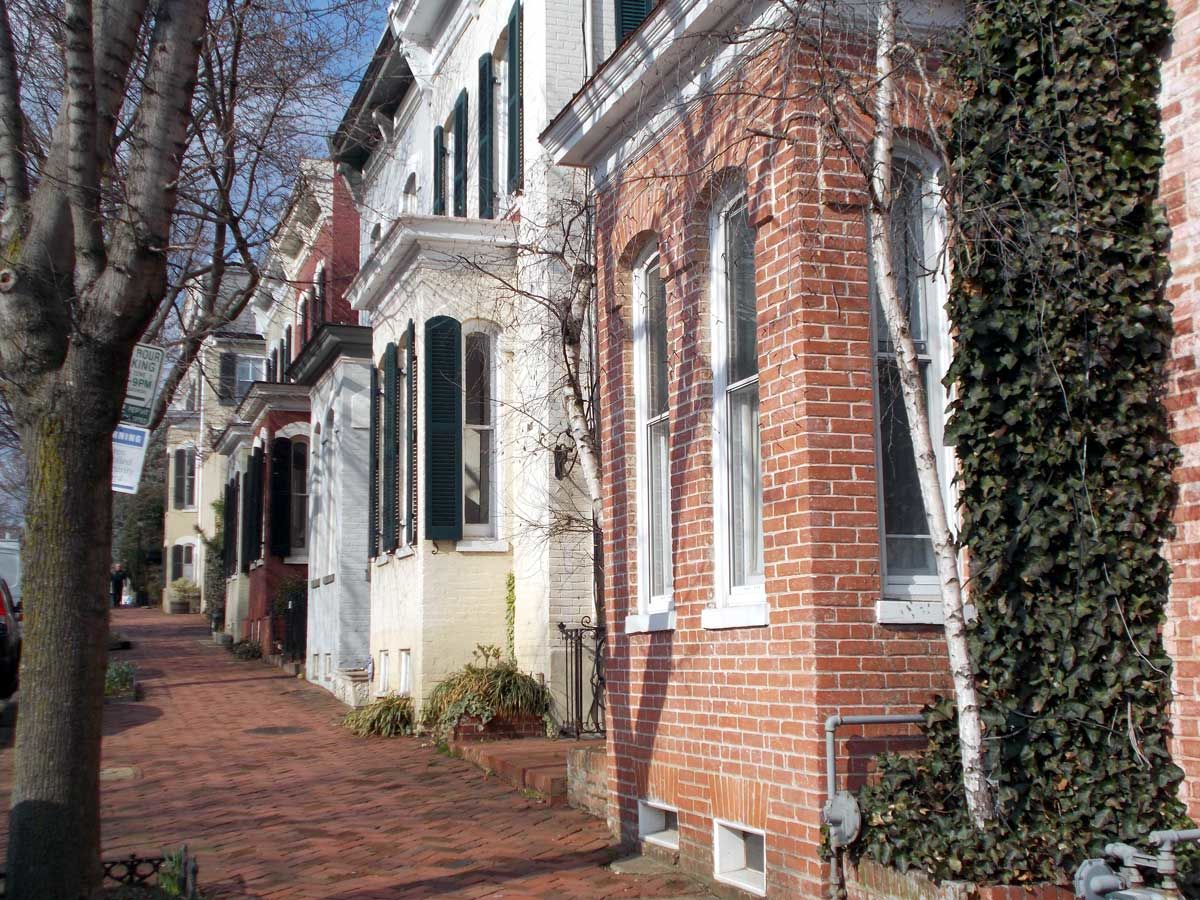 Maisons caractéristiques du quartier de Georgetown