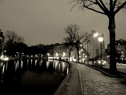 Paris la nuit, le canal Saint-Martin