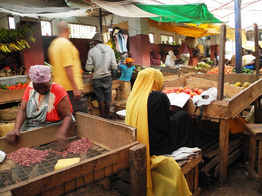 Marché au centre de Lamu, Ile de Lamu