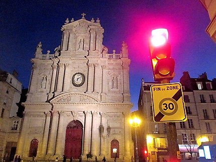 Paris la nuit (L'église Saint Paul St Louis)