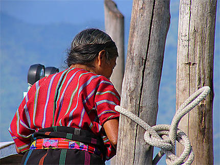 Départ en bateau à Santiago Atitlan