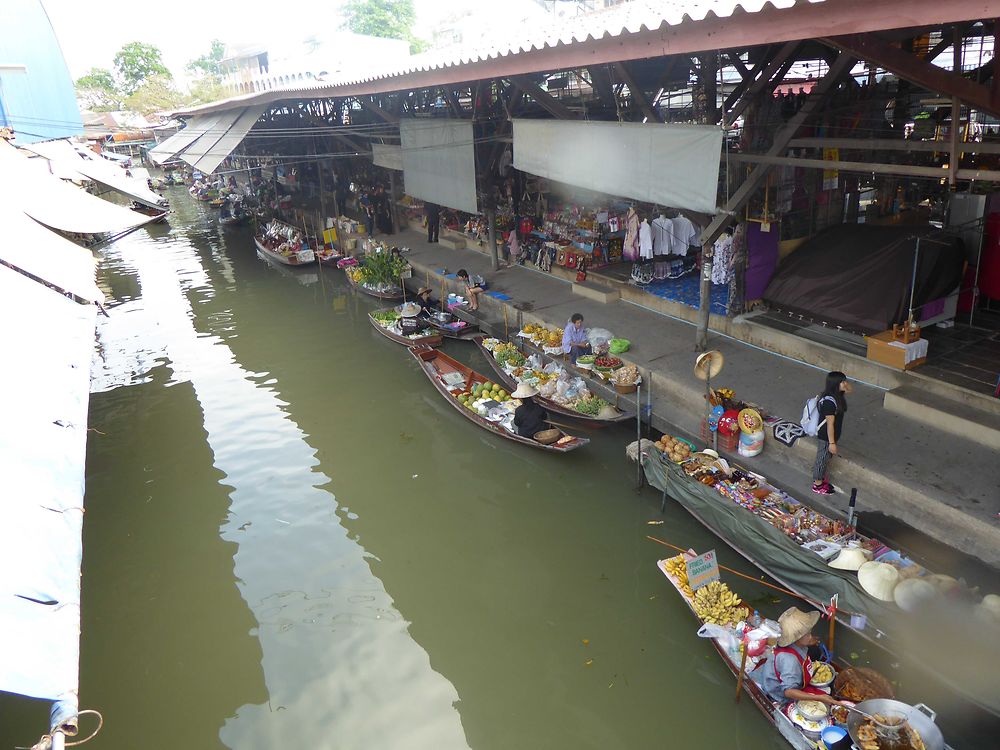 Marché flottant à Bangkok