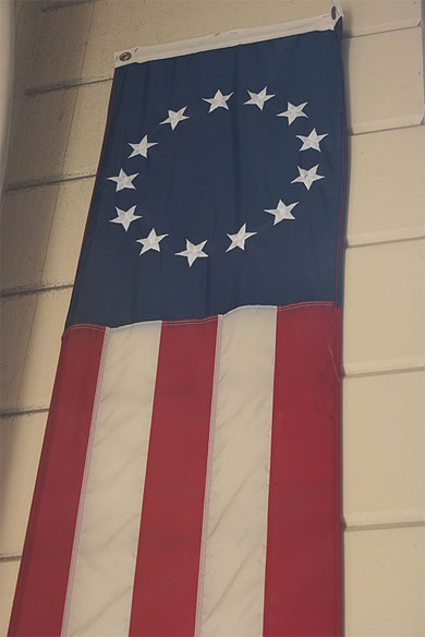 Premier drapeau des Etats-Unis d'Amérique Premier drapeau des Etats-Unis d'Amérique