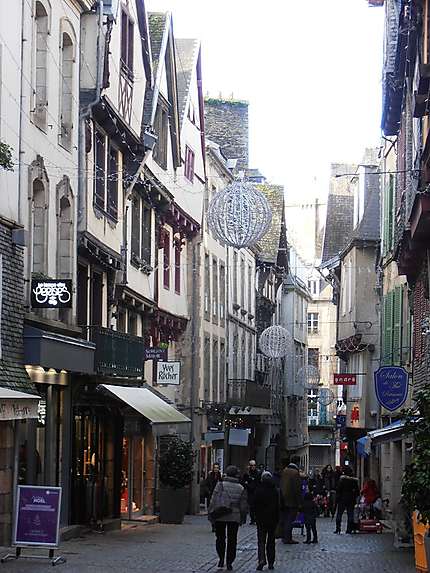 Rue de Morlaix et maisons médiévales