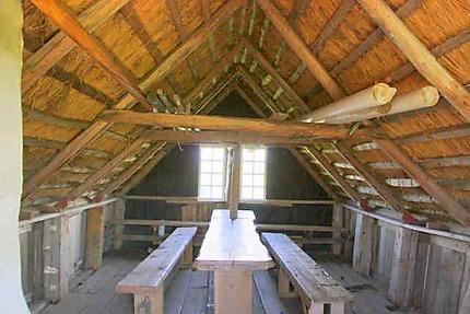 Intérieur d'une cabane de pêcheurs à Nymindegab 